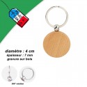 Porte-clés en bois Rond